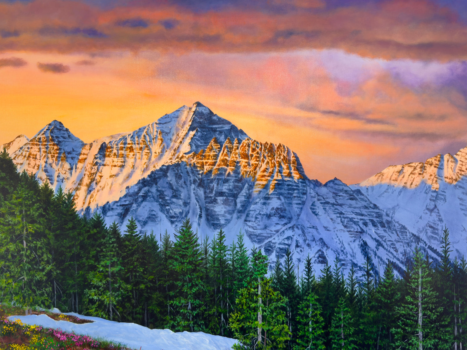 “Early Sunrise on Puramid Peak”