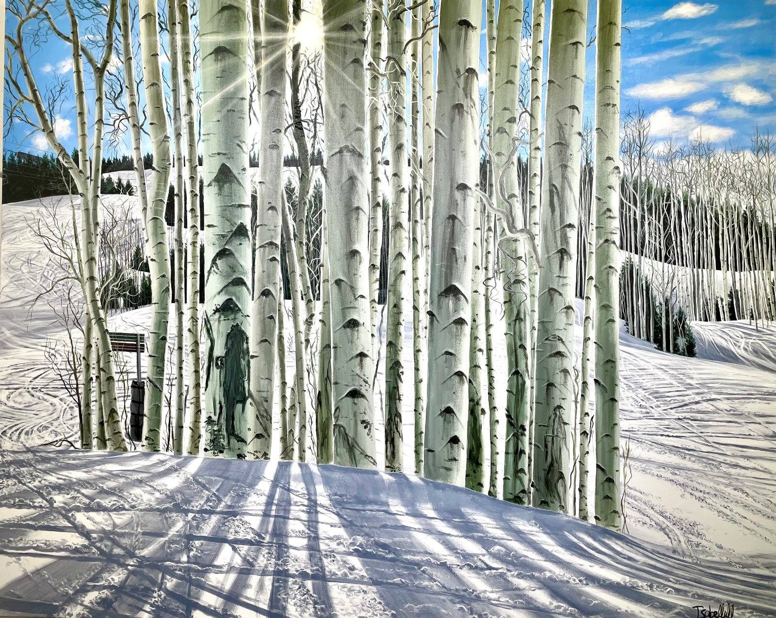 “Easy Morning In Snowmass: Dawdler Ski Run”
