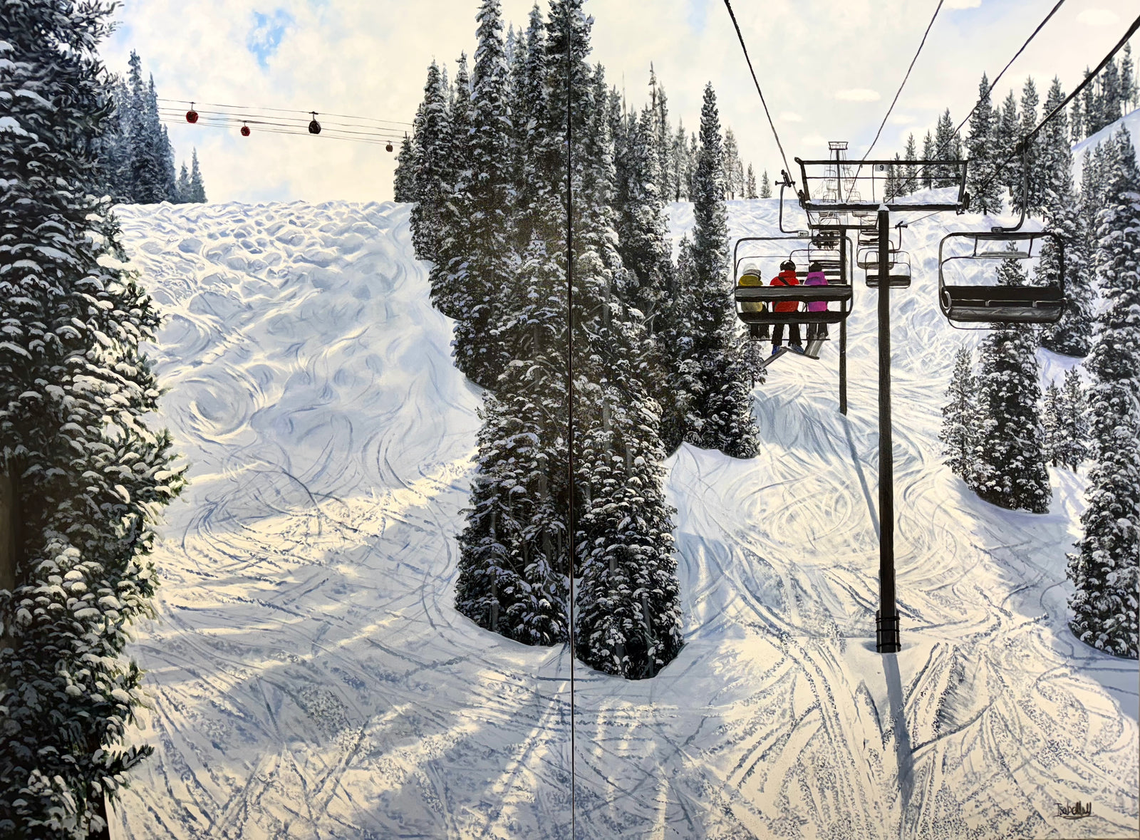 “This Is Aspen; View From Ajax Express chair lift, Aspen Mountain”