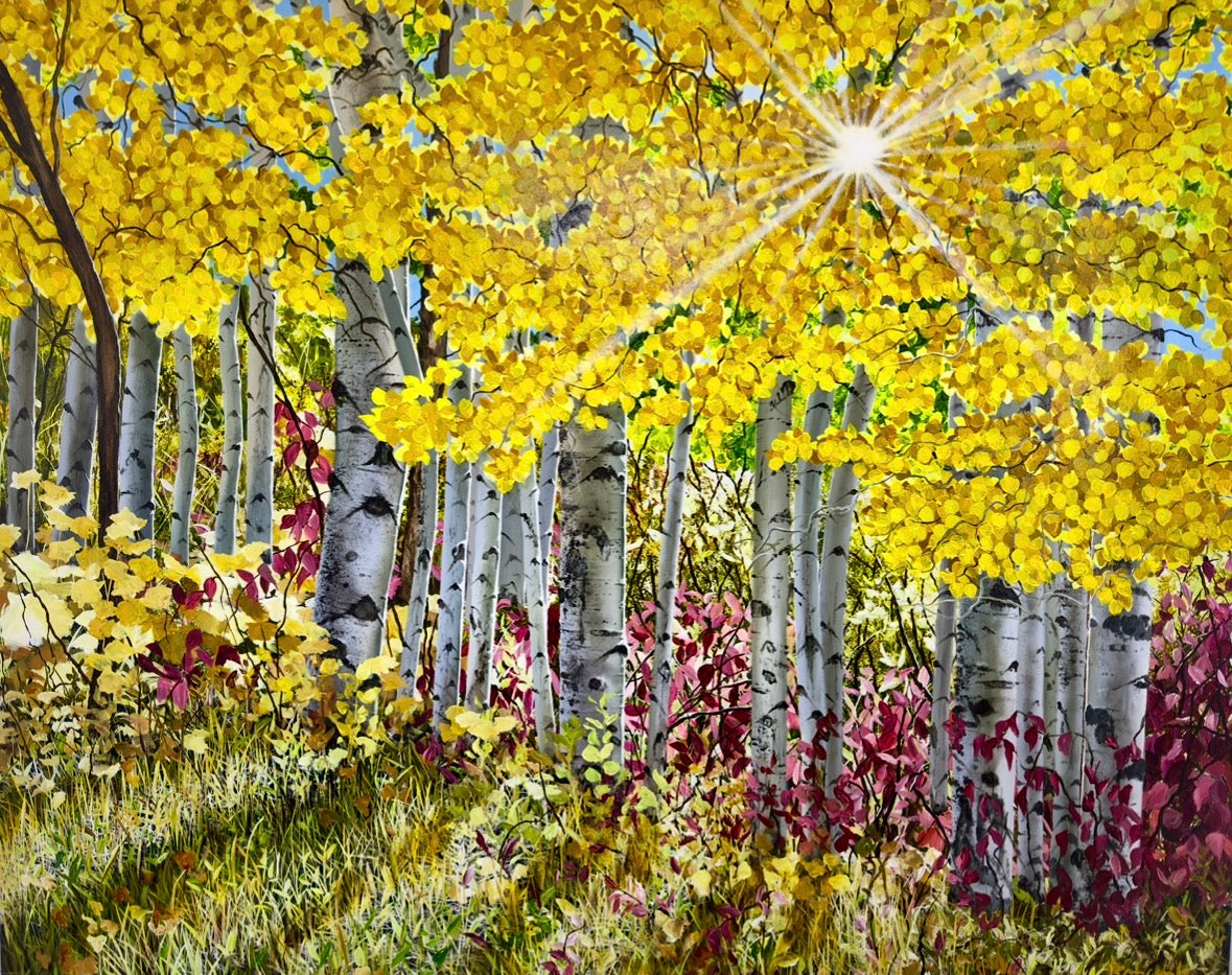 “Aspen In Gold; Old Snowmass Road view”