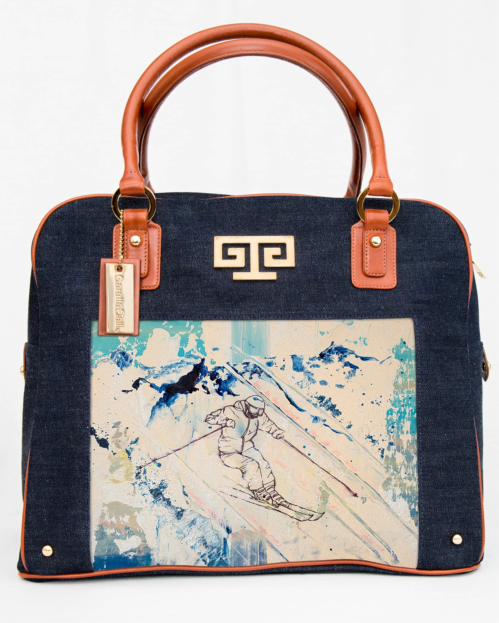 Jump And Risk Art Satchel Handbag