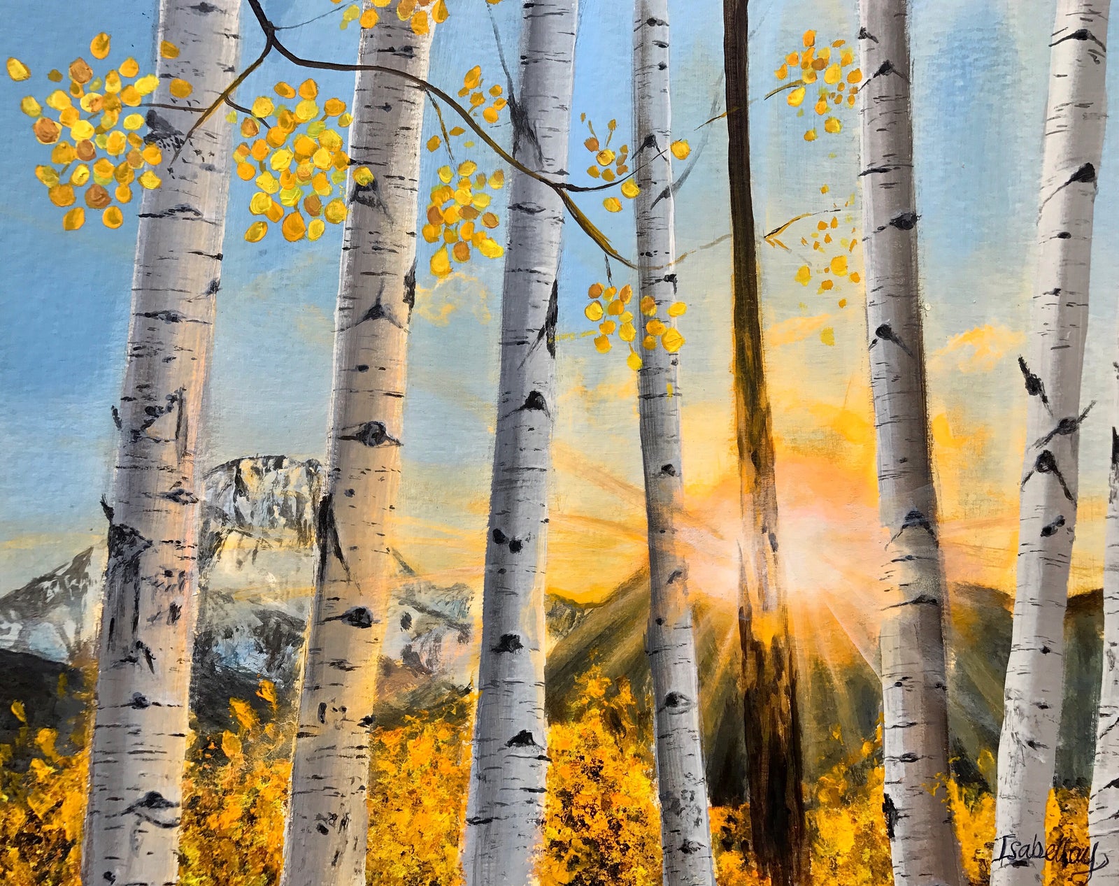 Aspen trees artwork