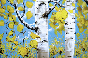 "Aspens Are Yellow Too" Painting
