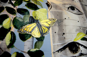 "Yellow Butterfly" Painting